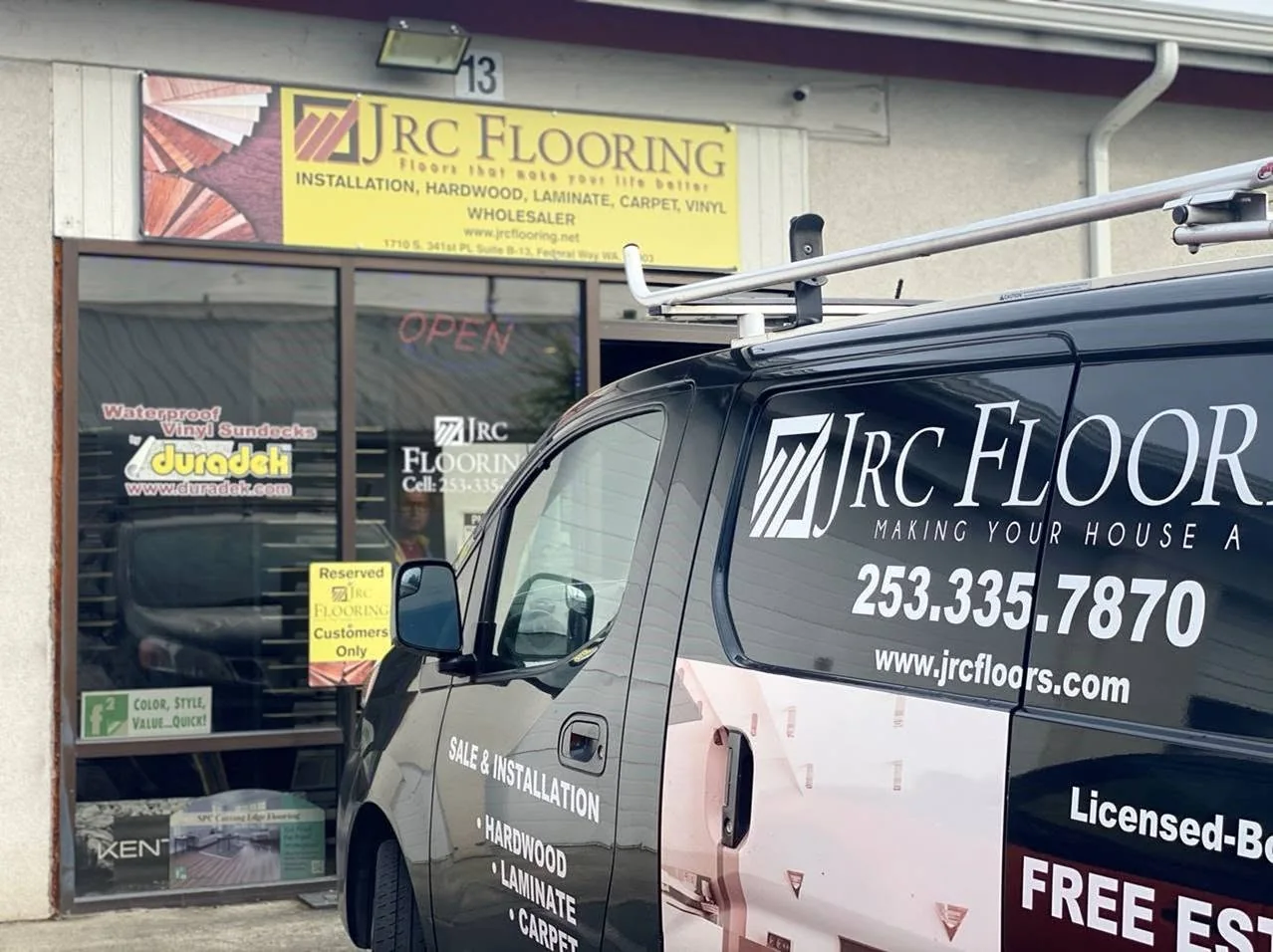 JRC Flooring service vehicle.