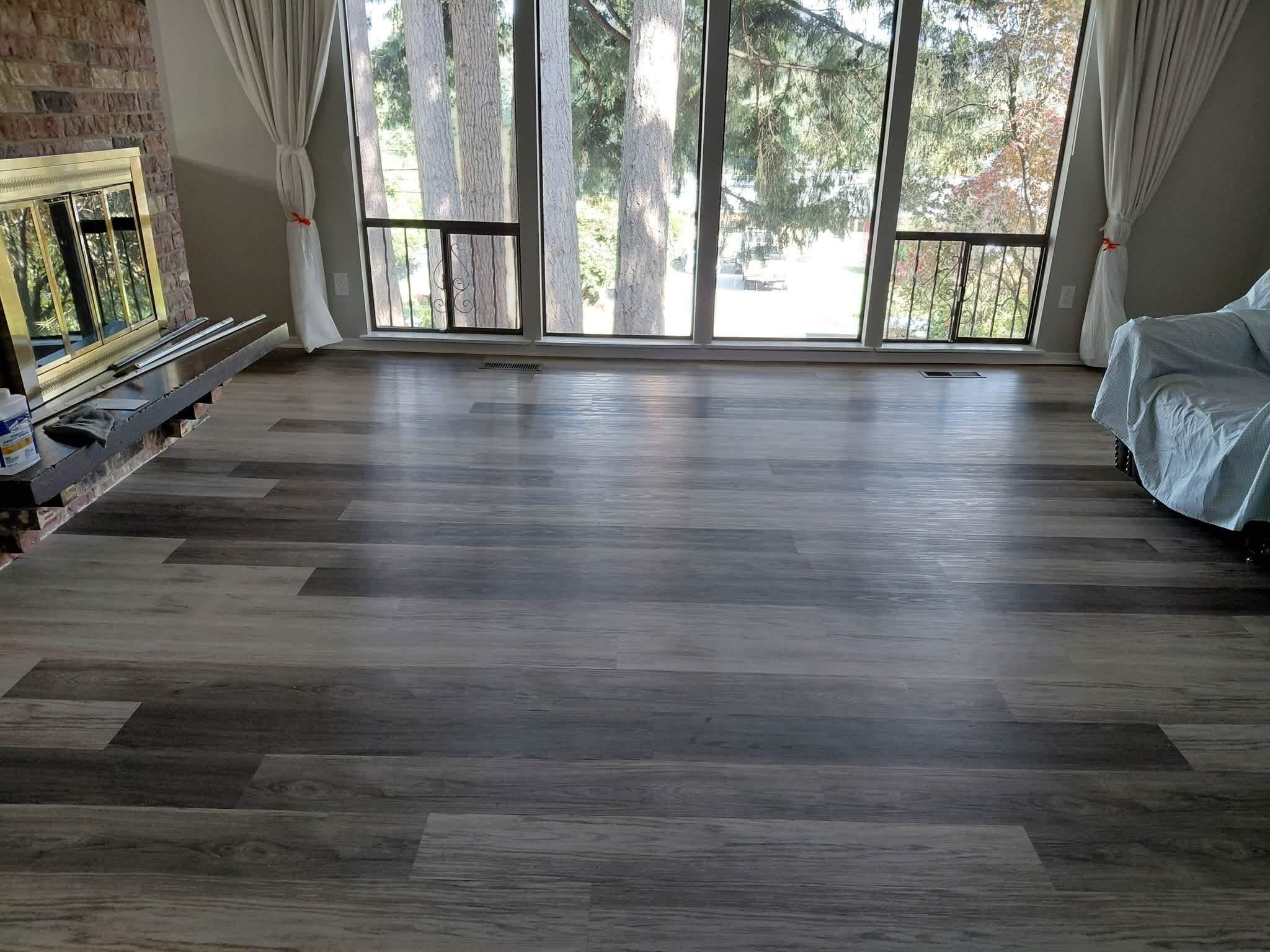 Finished LVP room ready for the client to move back in.